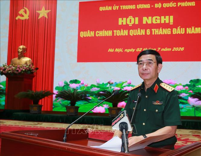 Đại tướng Phan Văn Giang, Ủy viên Bộ Bett88 cá cược trực tuyến, Phó Thủ tướng, Phó Bí thư Quân ủy Trung ương, Bộ trưởng Bộ Quốc phòng phát biểu. Ảnh: Trọng Đức - TTXVN