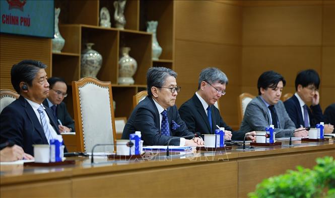 Ông Maeda Tadashi, Chủ tịch Ngân hàng hợp tác quốc tế Nhật Bản (JBIC) phát biểu. Ảnh: Dương Giang – TTXVN