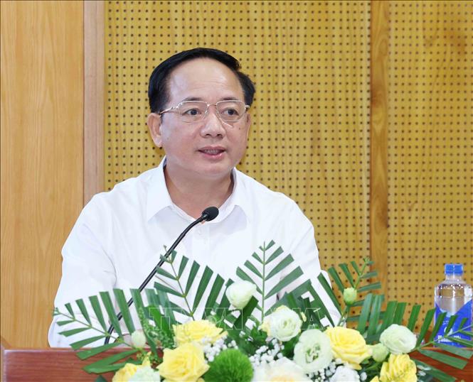 Đồng chí Trịnh Văn Quyết, Uỷ viên Bộ Bett88 cá cược trực tuyến, Bí thư Trung ương Đảng, Trưởng Ban Tuyên giáo và Dân vận Trung ương phát biểu chỉ đạo hội nghị. Ảnh: Phương Hoa - TTXVN
