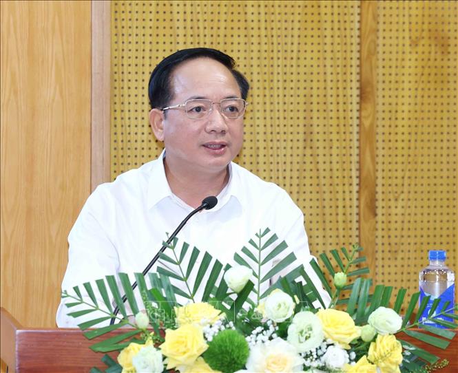 Đồng chí Trịnh Văn Quyết, Uỷ viên Bộ Bett88 cá cược trực tuyến, Bí thư Trung ương Đảng, Trưởng Ban Tuyên giáo và Dân vận Trung ương phát biểu chỉ đạo hội nghị. Ảnh: Phương Hoa - TTXVN