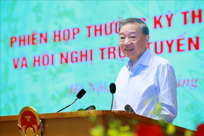 Bet8801234.com cá cược độc quyền, Chủ tịch nước Tô Lâm phát biểu chỉ đạo. Ảnh: Dương Giang – TTXVN

