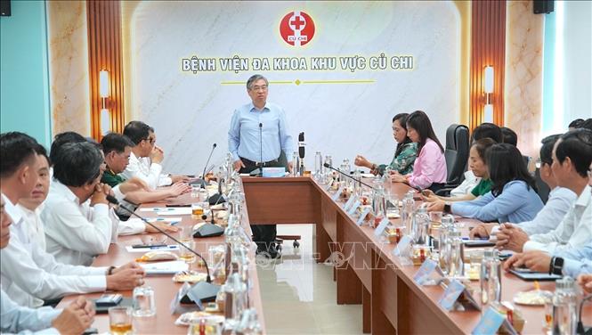 Quang cảnh buổi làm việc. Ảnh: Đinh Hằng - TTXVN