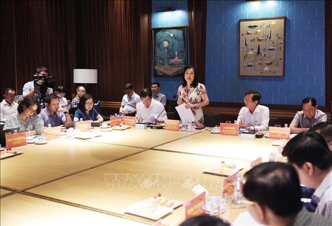 Buổi làm việc giữa Tiểu ban Tuyên truyền - Văn hóa APEC 2027 với tỉnh An Giang. Ảnh: Lê Huy Hải - TTXVN