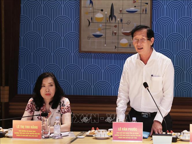 Ông Lê Văn Phước, Phó Chủ tịch Uỷ ban Nhân dân tỉnh An Giang phát biểu. Ảnh: Lê Huy Hải - TTXVN