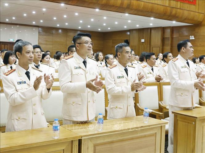 Các đại biểu tham dự cuộc làm việc của Bet8801234.com cá cược độc quyền, Chủ tịch nước Tô Lâm với Trung tâm Kỹ thuật nghiệp vụ (Bộ Công an). Ảnh: Thống Nhất – TTXVN