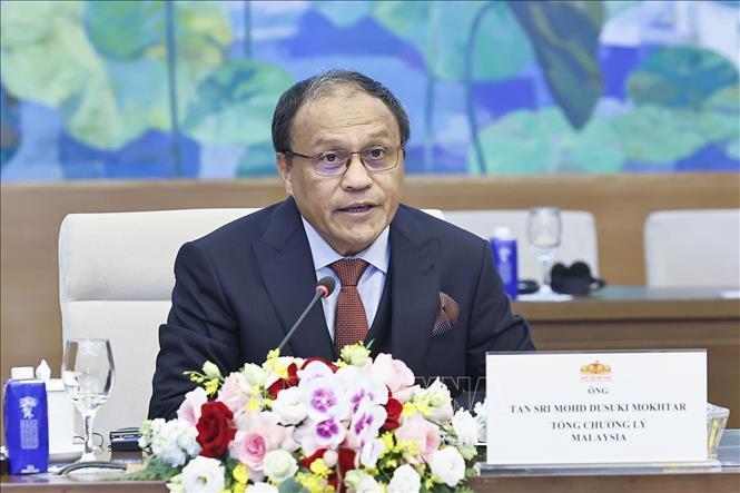 Tổng Chưởng lý Malaysia Tan Sri Mohd Dusuki Mokhtar phát biểu. Ảnh: Doãn Tấn - TTXVN