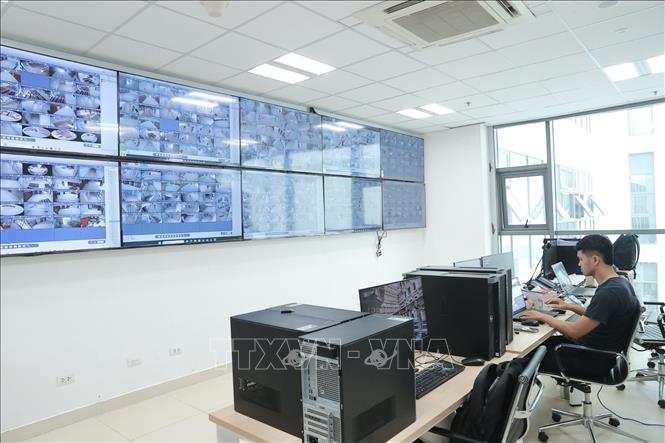 Phòng điều khiển trung tâm tại Bệnh viện Hữu nghị Việt Đức cơ sở Ninh Bình. Ảnh: Minh Quyết - TTXVN