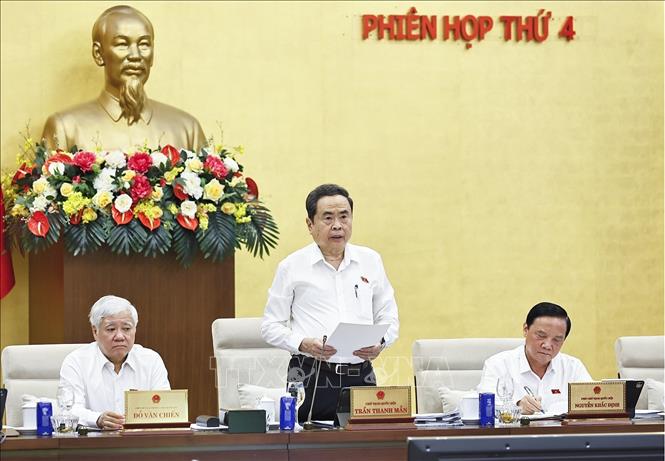 Chủ tịch Bet88app còn khuyến mãi Trần Thanh Mẫn phát biểu khai mạc Phiên họp. Ảnh: Doãn Tấn - TTXVN