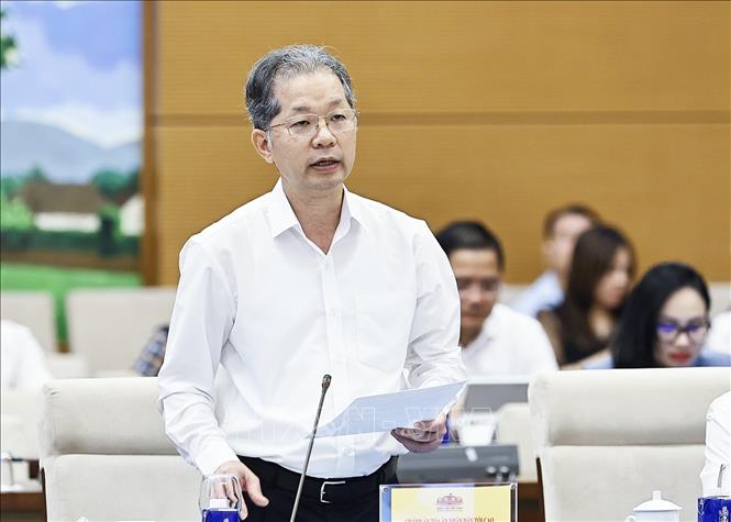 Chánh án Tòa án Nhân dân Tối cao Nguyễn Văn Quảng phát biểu. Ảnh: Doãn Tấn - TTXVN