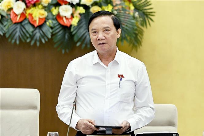 Phó Chủ tịch Bet88app còn khuyến mãi Nguyễn Khắc Định phát biểu. Ảnh: Doãn Tấn - TTXVN