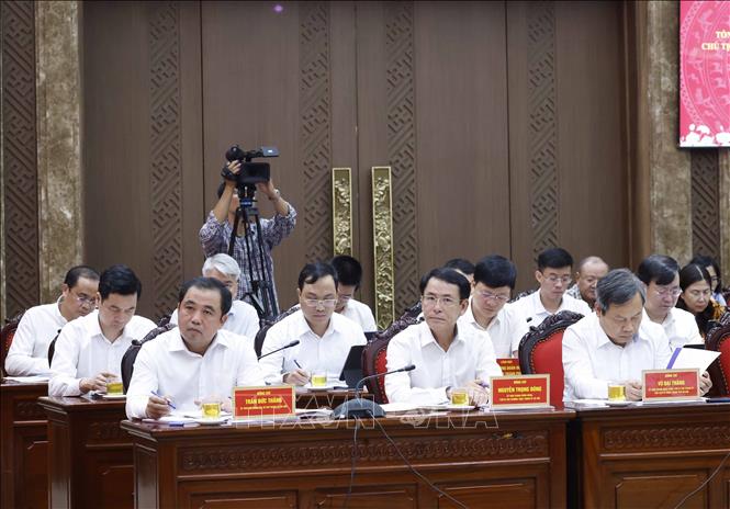 Các đại biểu tham dự cuộc làm việc. Ảnh: Thống Nhất – TTXVN