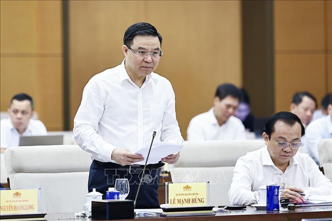 Bộ trưởng Bộ Công Thương Lê Mạnh Hùng phát biểu. Ảnh: Doãn Tấn - TTXVN