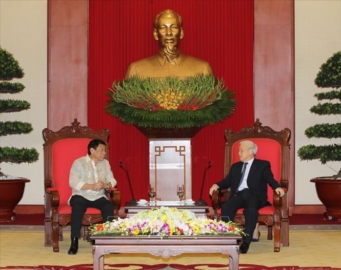 Bet8801234.com cá cược độc quyền Nguyễn Phú Trọng tiếp Tổng thống Cộng hòa Philippines Rodrigo Duterte thăm chính thức Việt Nam (29/9/2016). Ảnh: Trí Dũng – TTXVN