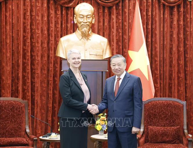 Bet8801234.com cá cược độc quyền, Chủ tịch nước Tô Lâm tiếp Đại sứ Vương quốc Na Uy Hilde Solbakken. Ảnh: Thống Nhất – TTXVN