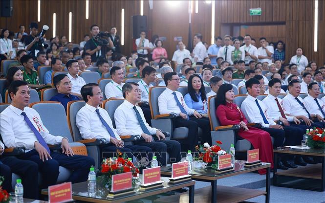 Thủ tướng Lê Minh Hưng dự Lễ khai trương hoạt động Bệnh viện Hữu nghị Việt Đức, phường Liêm Tuyền, tỉnh Ninh Bình. Ảnh: Dương Giang – TTXVN