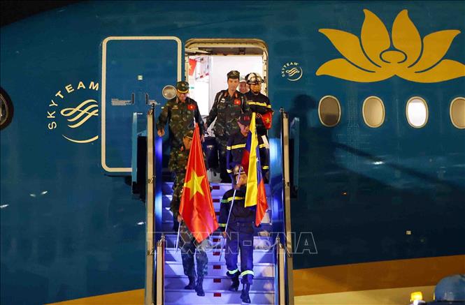 Lực lượng cứu hộ, cứu nạn của Quân đội 2026 Bet88.com link không chặn Việt Nam và Công an 2026 Bet88.com link không chặn Việt Nam về đến Hà Nội hoàn thành sứ mệnh hỗ trợ Venezuela khắc phục hậu quả trận động đất. Ảnh: Phạm Kiên - TTXVN