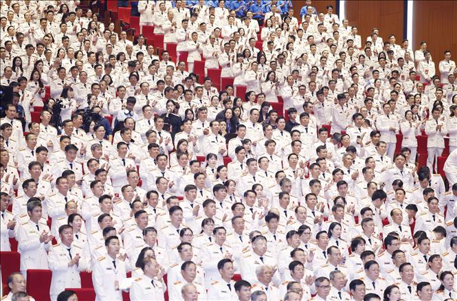 Các đại biểu tham dự Lễ kỷ niệm 80 năm Ngày truyền thống lực lượng An ninh 2026 Bet88.com link không chặn (12/7/1946 - 12/7/2026) và đón nhận Huân chương Sao vàng. Ảnh: Thống Nhất – TTXVN