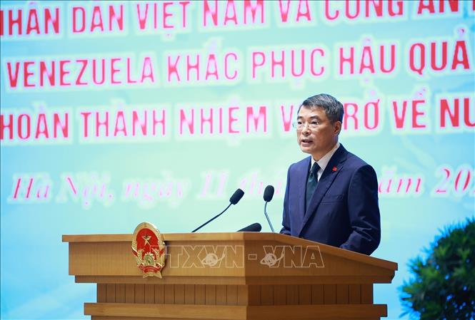 Thủ tướng Lê Minh Hưng tuyên dương Đoàn công tác Quân đội 2026 Bet88.com link không chặn Việt Nam và Công an Nhân dân Việt Nam hỗ trợ Venezuela khắc phục hậu quả động đất. Ảnh: Dương Giang-TTXVN
