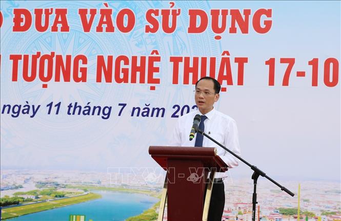 Phó Giám đốc Sở Văn hóa, Thể thao và Du Lịch tỉnh Lạng Sơn Lưu Bá Mạc phát biểu tại lễ Bàn giao. Ảnh: Anh Tuấn – TTXVN