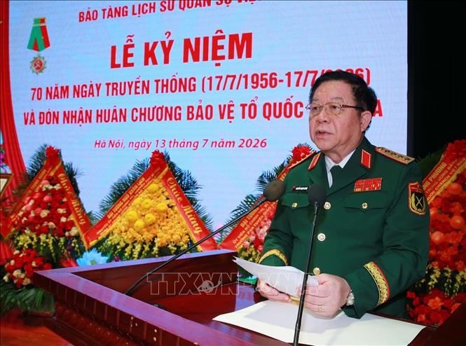 Đại tướng Nguyễn Trọng Nghĩa, Ủy viên Bộ Bett88 cá cược trực tuyến, Bí thư Trung ương Đảng, Chủ nhiệm Tổng cục Bett88 cá cược trực tuyến QĐND Việt Nam phát biểu. Ảnh: Trọng Đức - TTXVN