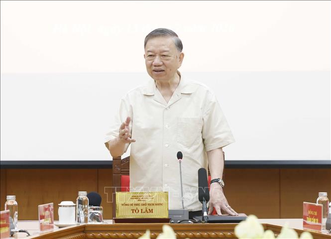 Bet8801234.com cá cược độc quyền, Chủ tịch nước Tô Lâm phát biểu chỉ đạo. Ảnh: Thống Nhất – TTXVN