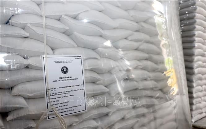 Gạo là một mặt hàng dự trữ Quốc gia tại Điểm kho 7 thuộc Chi cục Dự trữ Bet888 Trang nhà cái casino khu vực III. Ảnh: Phạm Hậu - TTXVN