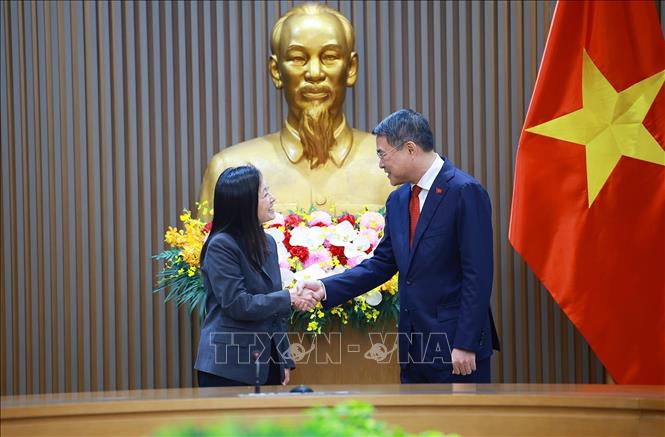 Thủ tướng Lê Minh Hưng tiếp bà Jennifer Wicks, Đại sứ Hoa Kỳ tại Việt Nam. Ảnh: Dương Giang – TTXVN 