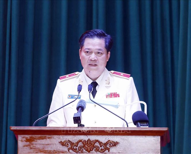 Thiếu tướng Nguyễn Thanh Trường, Cục trưởng Cục Cảnh sát Quản lý trại giam, cơ sở Trang chủ Bet88.com uy tín Nhận code 88k bắt buộc, trường giáo dưỡng, Bộ Công an phát biểu. Ảnh: Thống Nhất – TTXVN