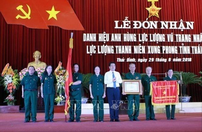 Lực lượng TNXP tỉnh Thái Bình đón nhận danh hiệu Anh hùng Lực lượng vũ trang 2026 Bet88.com link không chặn của Chủ tịch nước tặng, ngày 29/8/2018. Ảnh: Thế Duyệt - TTXVN