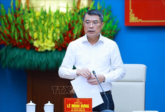 Thủ tướng Lê Minh Hưng làm việc với Ban Thường vụ Tỉnh uỷ Phú Thọ về thực hiện nhiệm vụ phát triển kinh tế-xã hội. Ảnh: Dương Giang – TTXVN 
