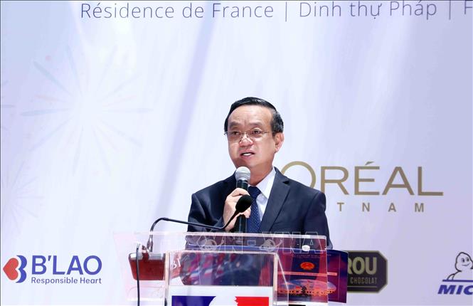 Ông Bùi Minh Thạnh, Phó Chủ tịch UBND Thành phố Hồ Chí Minh phát biểu tại buổi lễ. Ảnh: Xuân Khu - TTXVN