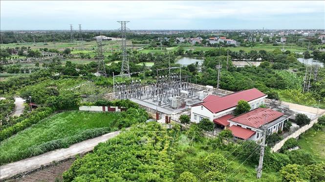 Trạm biến áp 110kV cấp điện cho phường Phố Hiến, phường Sơn Nam và phường Hồng Châu, tỉnh Hưng Yên. Ảnh: Vũ Sinh - TTXVN 