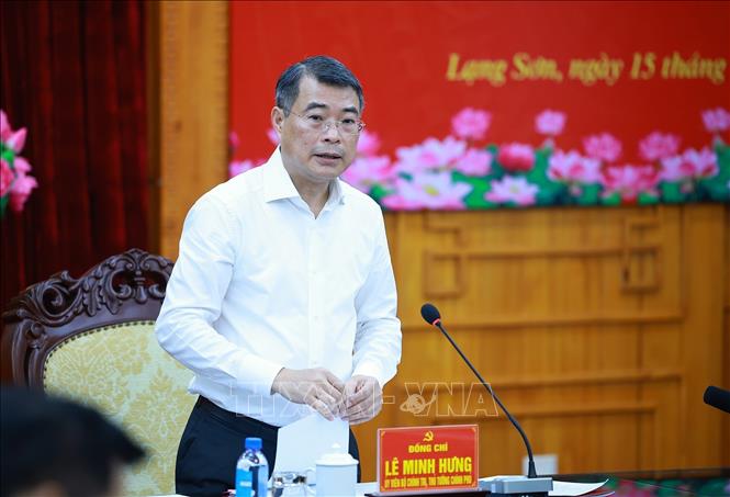 Thủ tướng Lê Minh Hưng làm việc với Ban Thường vụ Tỉnh uỷ Lạng Sơn về thực hiện nhiệm vụ phát triển Bet88011.com Cá cược thể thao. Ảnh: Dương Giang – TTXVN 
