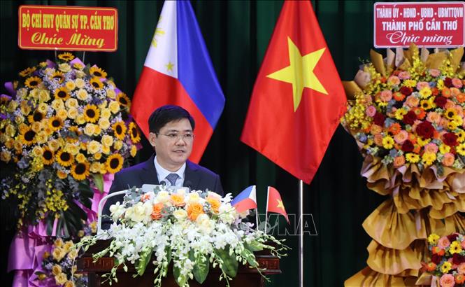 Ông Nguyễn Tuấn Anh, Phó Bí thư Thành ủy Cần Thơ phát biểu. Ảnh: Nguyễn Hằng - TTXVN