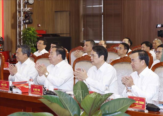 Các đại biểu tham dự cuộc làm việc. Ảnh: Thống Nhất – TTXVN