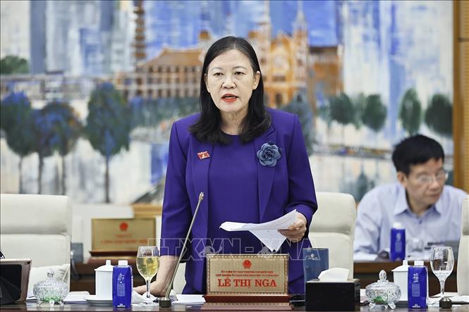 Chủ nhiệm Ủy ban Dân nguyện và Giám sát của Bet88app còn khuyến mãi Lê Thị Nga phát biểu. Ảnh: Doãn Tấn - TTXVN