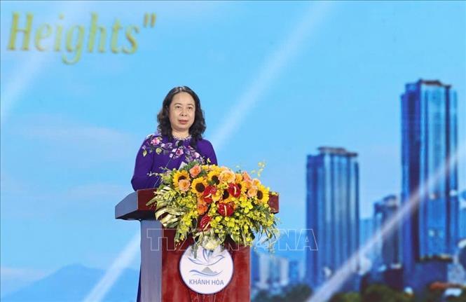 Bí thư Trung ương Đảng, Phó Chủ tịch nước Võ Thị Ánh Xuân phát biểu. Ảnh: Đặng Tuấn - TTXVN