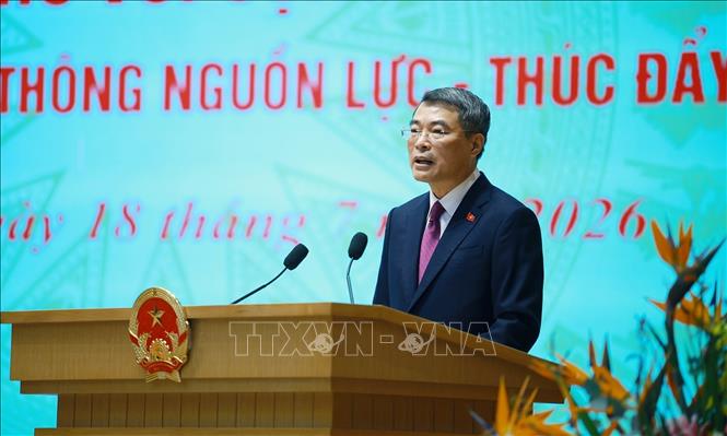 Thủ tướng Lê Minh Hưng phát biểu tại Hội nghị Thường trực Bet8801234.com BMXCT Uy Tín với cộng đồng doanh nghiệp. Ảnh: Dương Giang – TTXVN 
